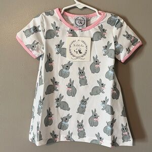 New! The Bella Bean Polly Play Dress in Broad Street Bunnies Size 12 Months NWT